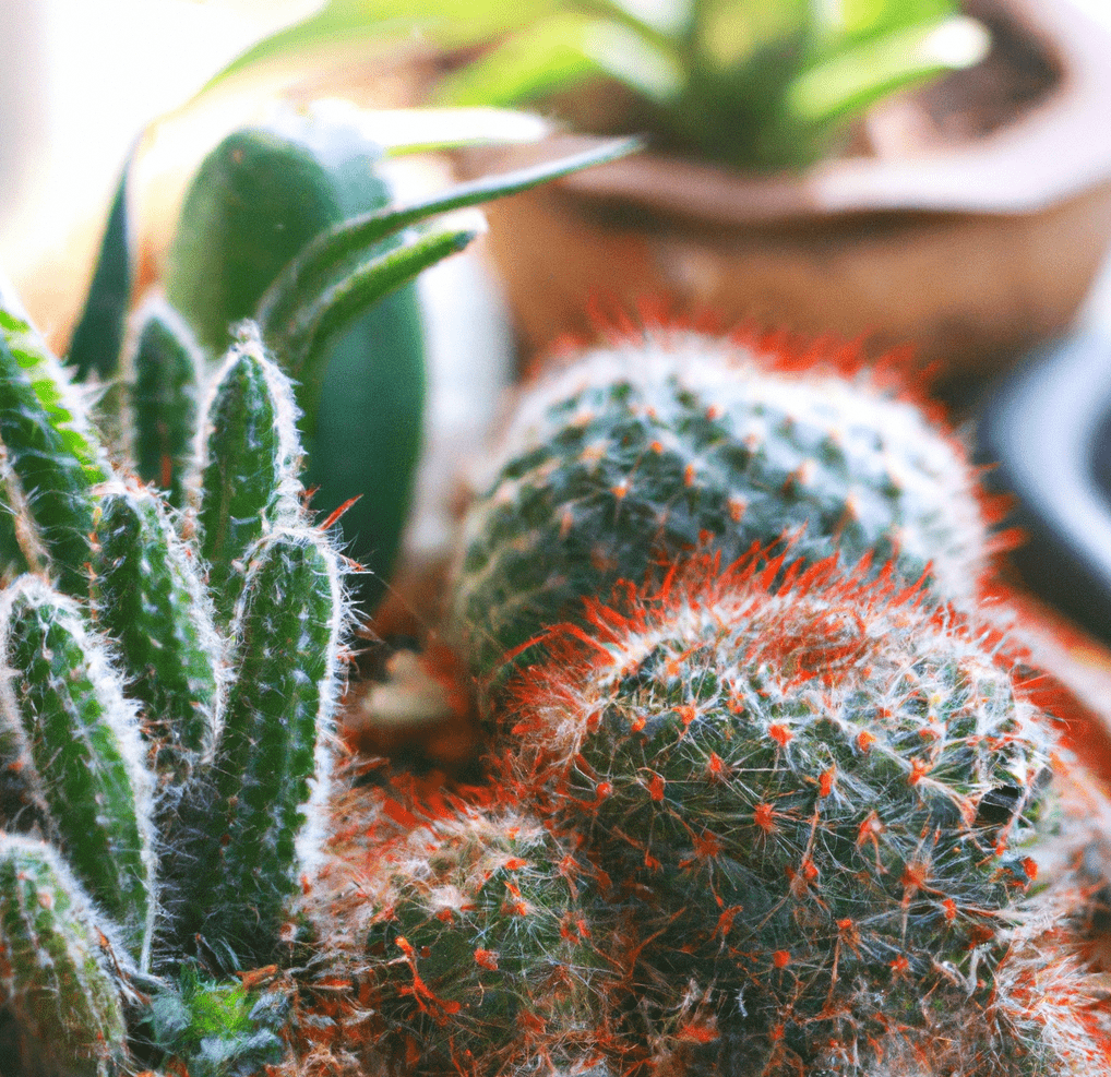 Different sizes cactus plants