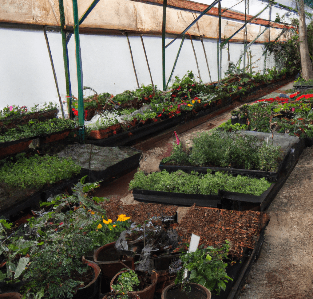 Nursery of different plants