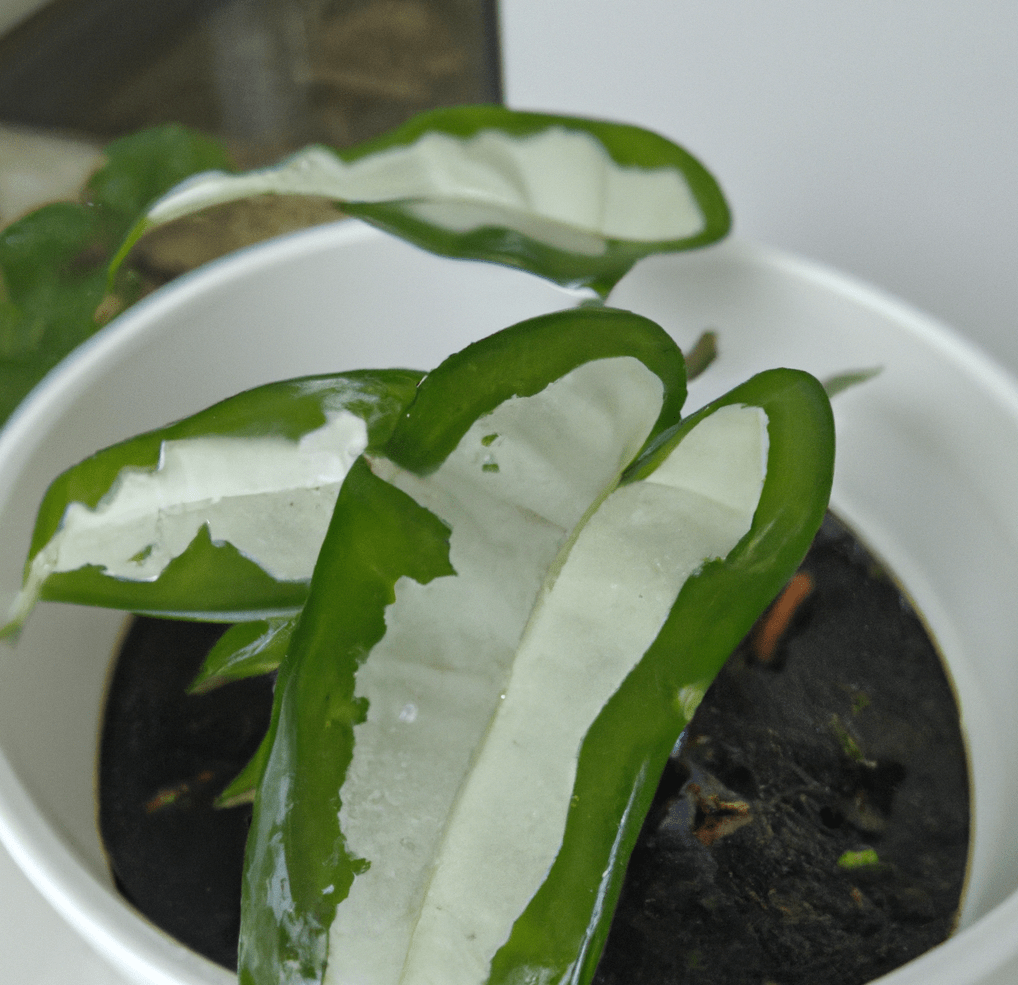 Philodendron in closeup photo