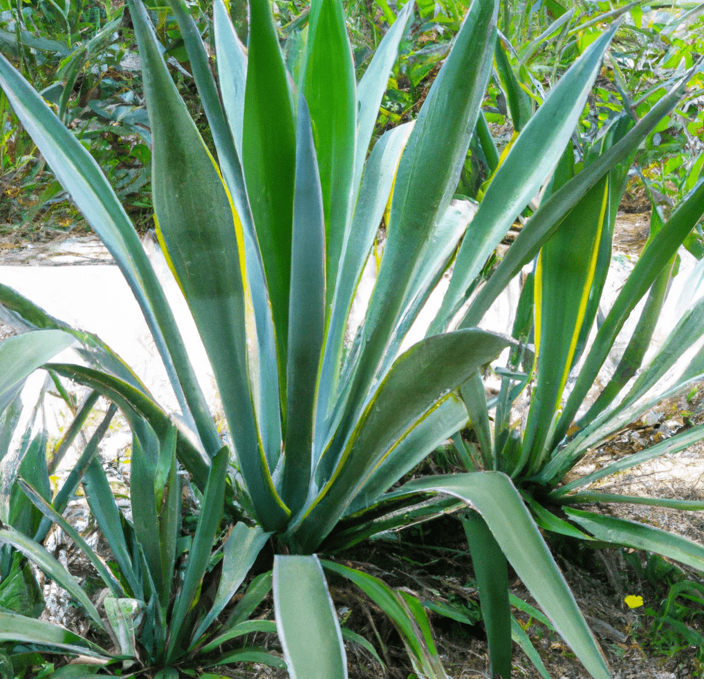 Photo of dragon tree agave leaves plant