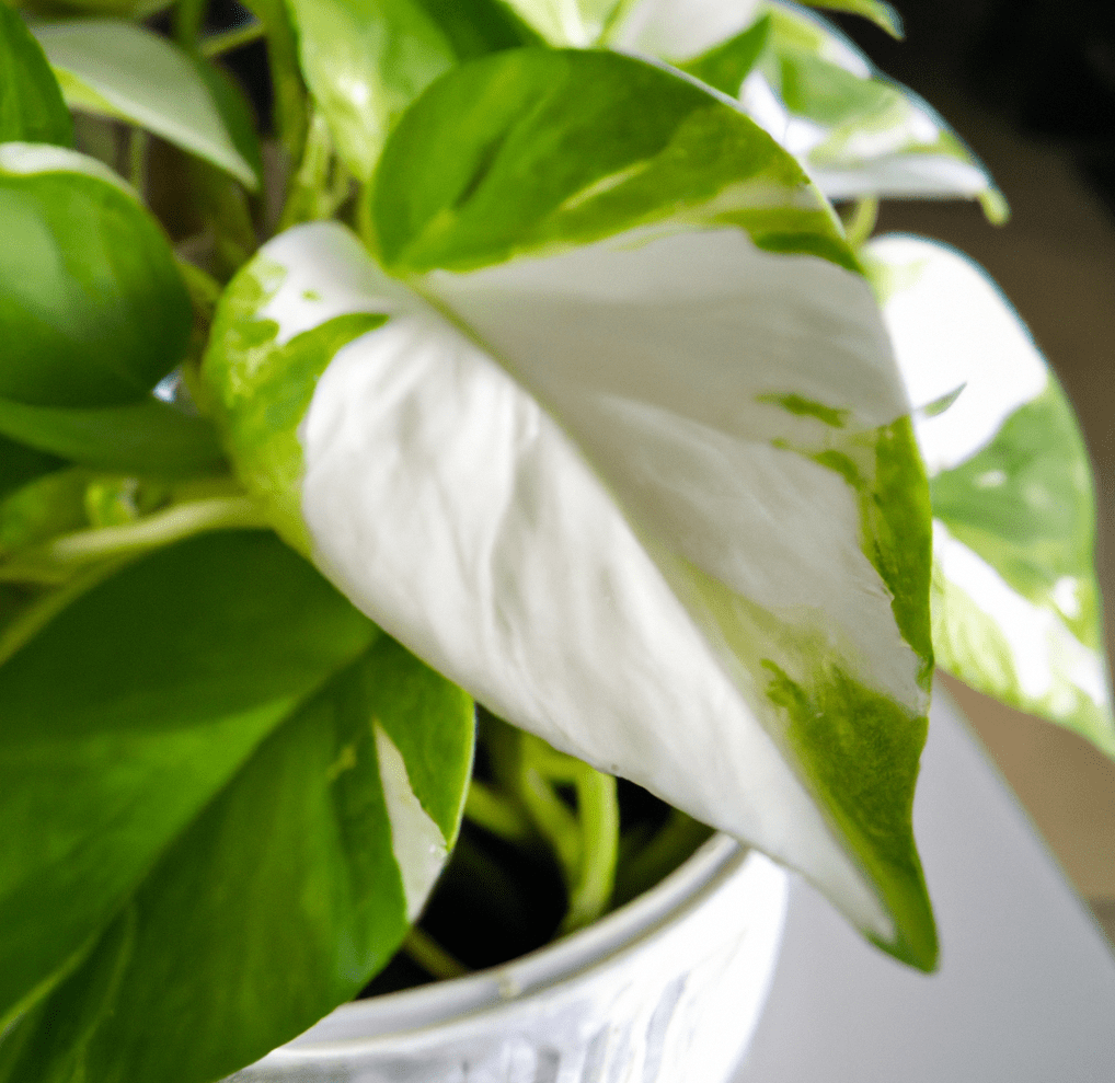 Pothos in closeup photo